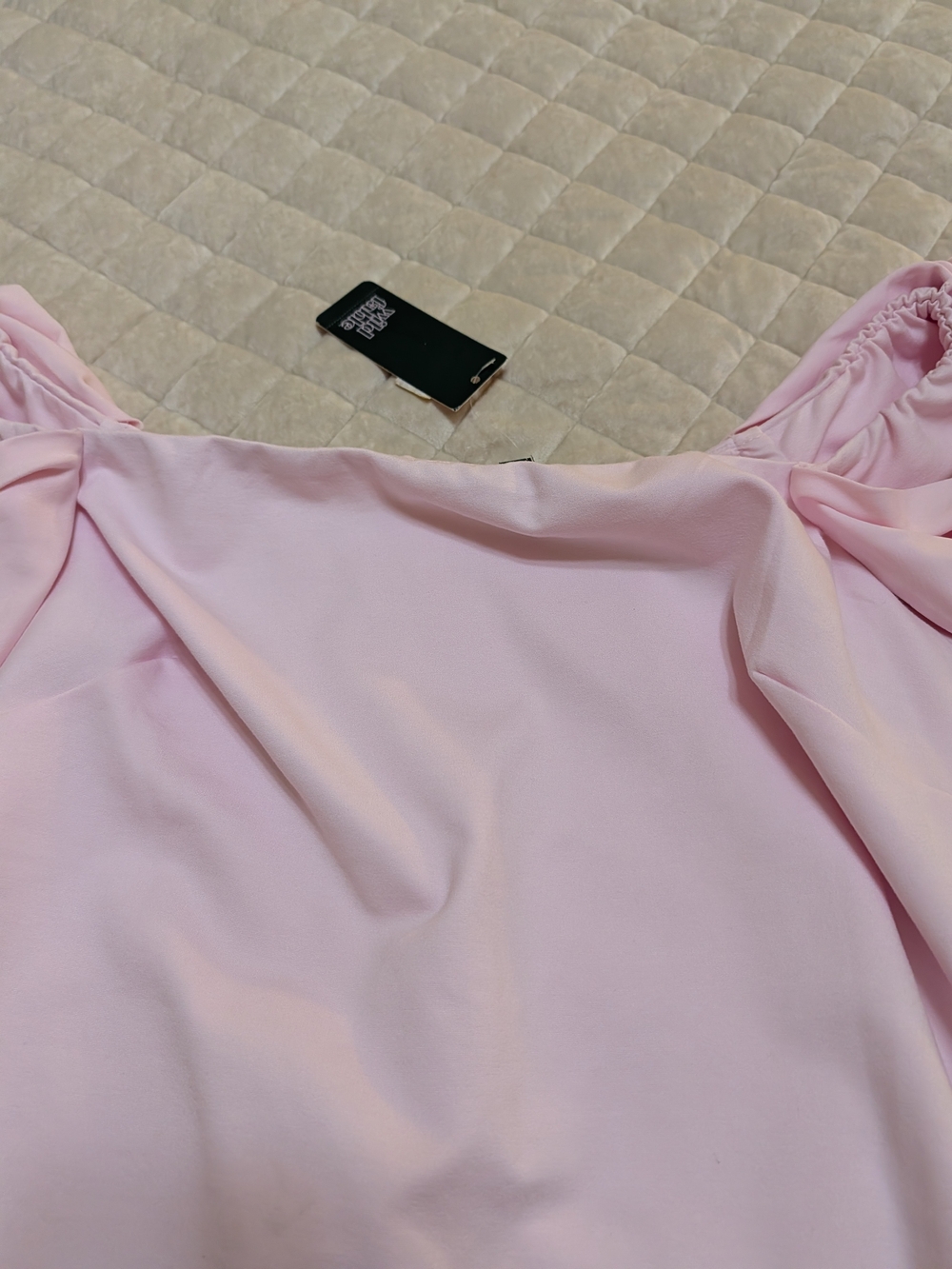 wild fable Light Pink Off-Shoulder Mini Top